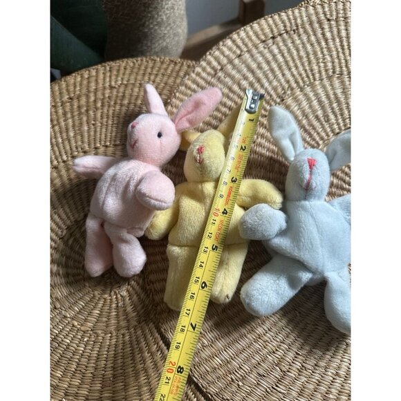 Beanie 3 piece Rabbit Easter bunny decor - Picture 2 of 9